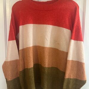 a new day Multicolor Striped Sweater